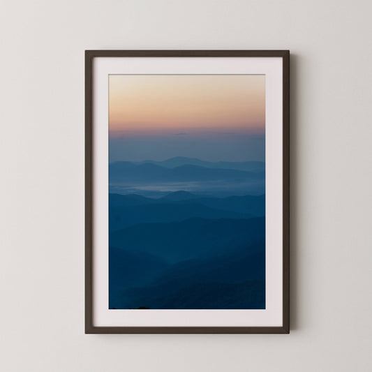 Blue Ridge Parkway Sunset - Blue