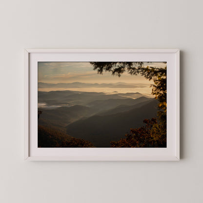 Blue Ridge Parkway Sunset - Fall