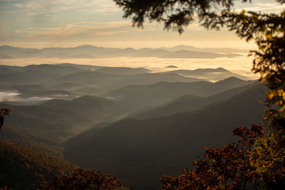 Blue Ridge Parkway Sunset - Fall