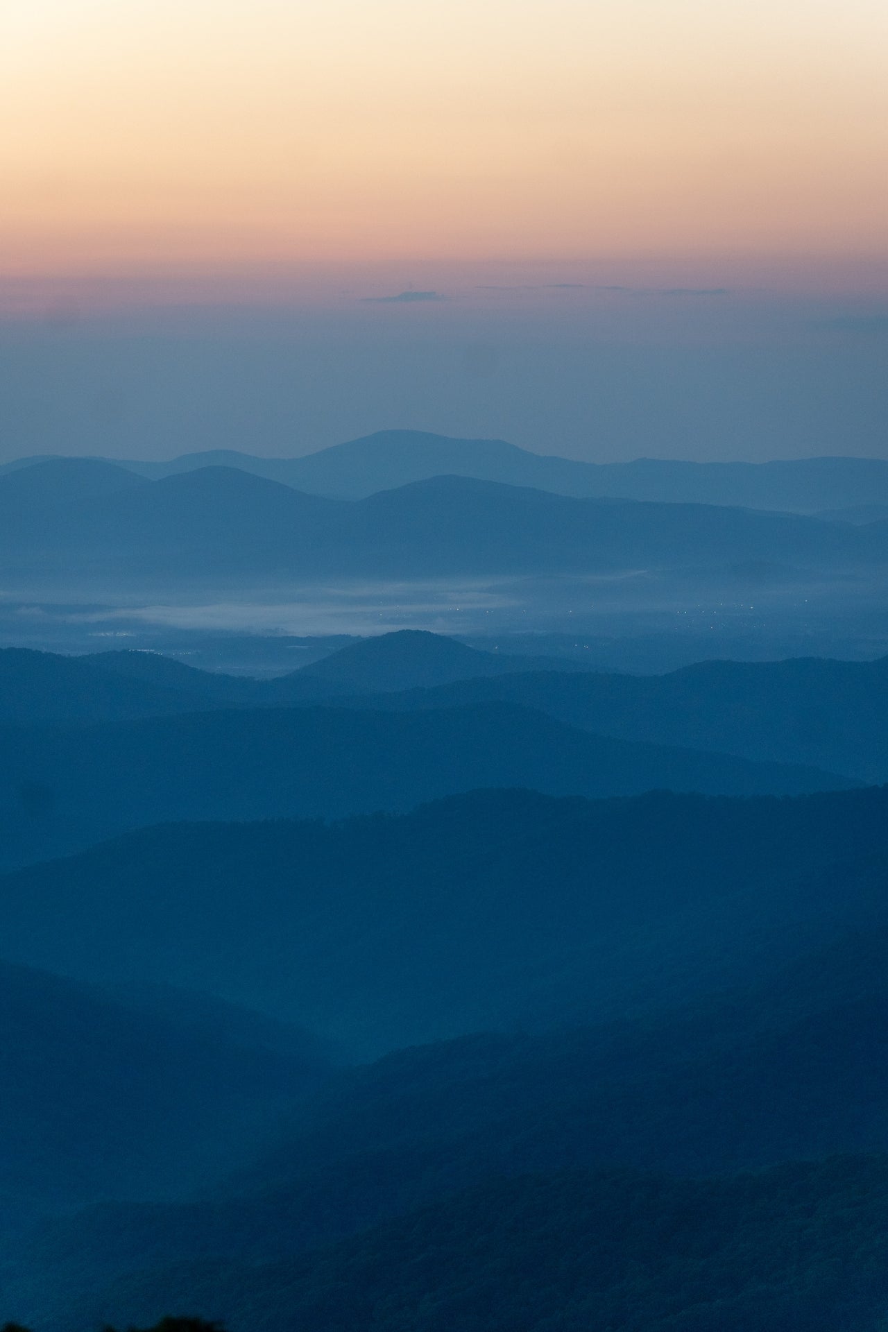 Blue Ridge Parkway Sunset - Blue