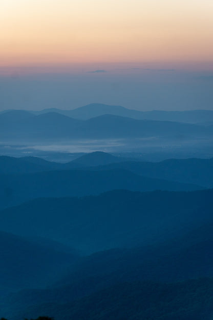 Blue Ridge Parkway Sunset - Blue