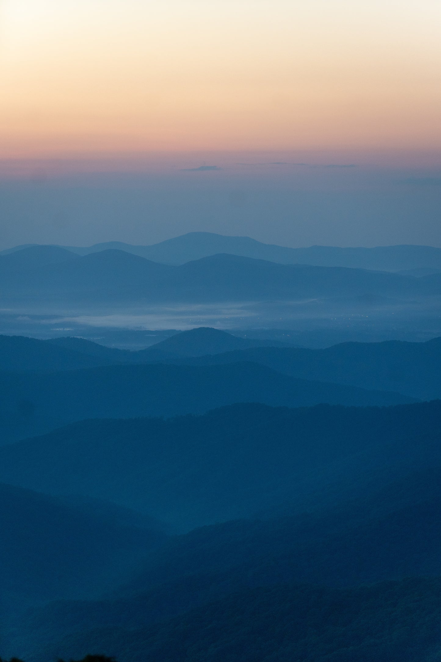 Blue Ridge Parkway Sunset - Blue