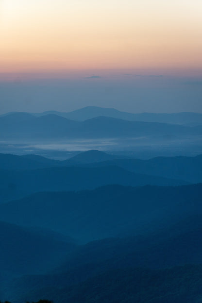 Blue Ridge Parkway Sunset - Blue