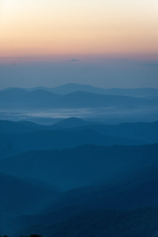 Blue Ridge Parkway Sunset - Blue