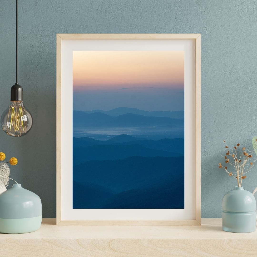 Blue Ridge Parkway Sunset - Blue