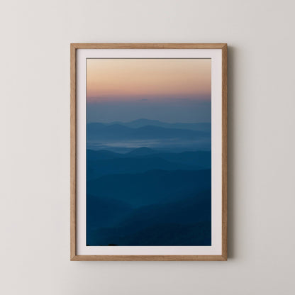 Blue Ridge Parkway Sunset - Blue