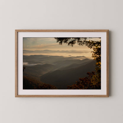 Blue Ridge Parkway Sunset - Fall